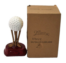 Marco X Golf Ball On Tee Pedestal Large Size Trophy Award 6.75" H RF8441C