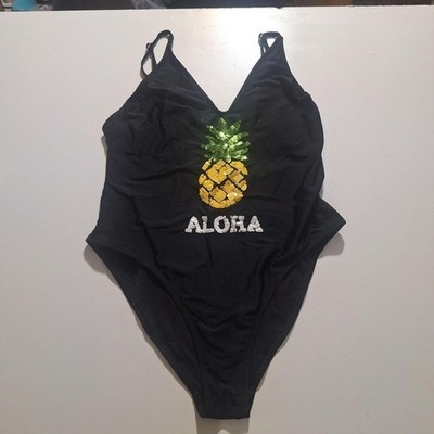 Aloha black one piece swimsuit