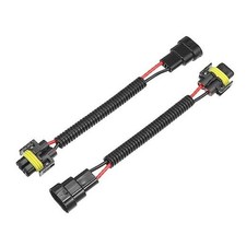 Pcs 9005 9006 Male to H8 H9 H11 Female Extension Wire Harness Headlight Fog 2