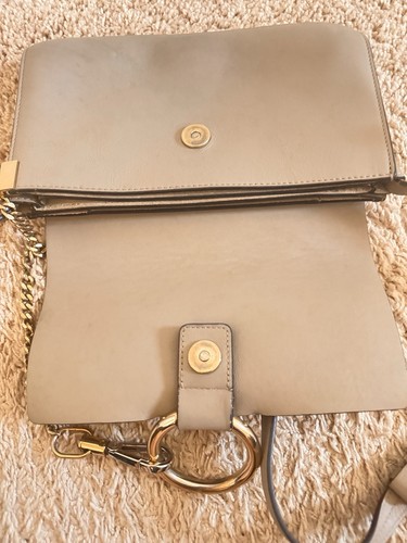 Chloé Chloe Small Faye Leather & Suede Shoulder Crossbody Bag Motty Grey - Picture 4 of 9