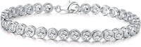 Tennis Armband 925 Sterling Silber Zirkonia 19Cm