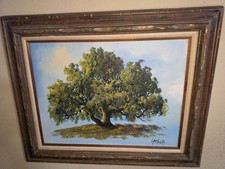 Pintura al óleo de hadas Lanier majestuoso roble/lienzo enmarcado firmado artista Tx