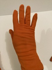 Vintage Victorian Orange Gloves