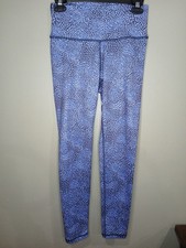 Aerie Chill Play Move Size Medium Workout Athleisure Yoga Pants Blue Geometric 
