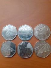 Almost full set of olympic 50p coins used condition 2012 london 25 coins (2)