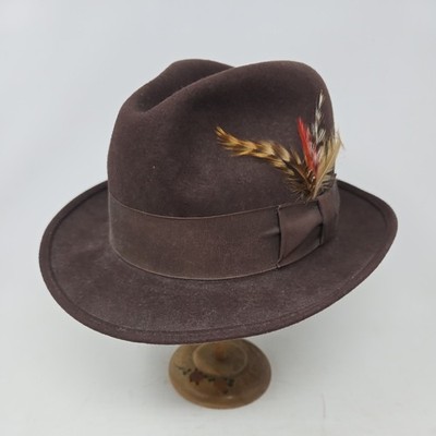 The Best Broner Designer Collection Main Street Hat Brown Fedora with Feather