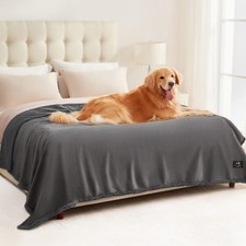 Luciphia Waterproof Bed Blanket Washable, Soft Sherpa Fleece Puppy Reversible...