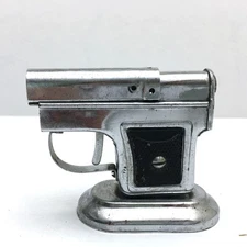 Vintage Occupied Japan Small Replica Gun Cigarette lighter On Stand Collectible