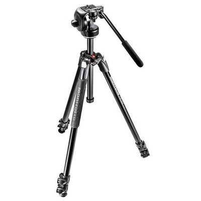 Manfrotto 290 Xtra 3-Section Aluminum Tripod with 128RC Micro Fluid Head and Qui