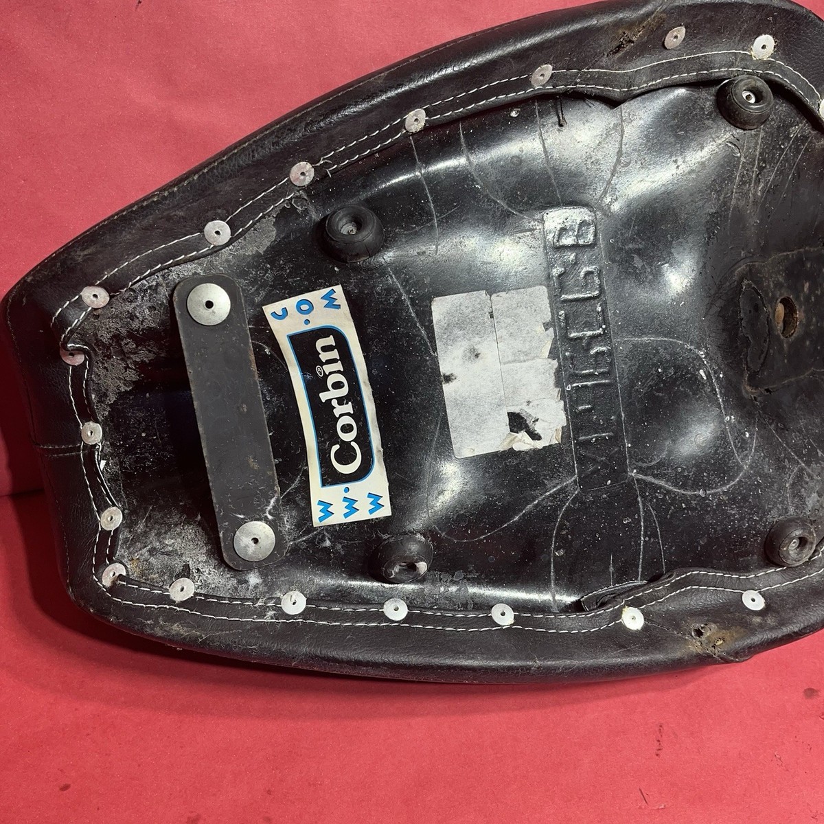Corbin Leather Seat Saddle Harley Davidson 84-99 Flames | eBay
