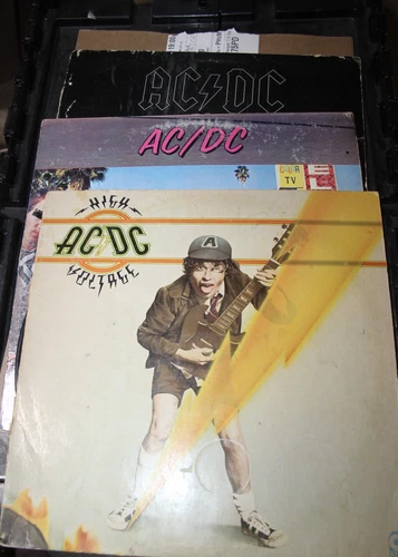 ACDC VINYL LOT BACK IN BLACK DIRTY DEEDS HIGH VOLTAGE LP CLASSIC ROCK