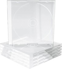 100 Custodie MediaRange CD Jewel Case 10,4mm singole tray CLEAR Custodia BOX24