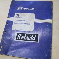 FIAT ALLIS 31 Caricatore Cingolato COMPONENTI MOTORE Riparazione Officina Manuale Servizio Libretto