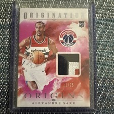 Alexandre Sarr 2024-25 Panini Origins Rookie Patch Pink /25