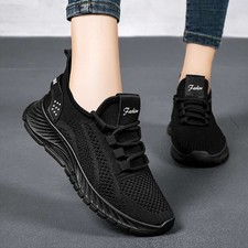 Womens Running Trainers Ladies Sneakers Slip On Walking Gym Comfy Fashion Shoes