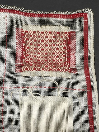 ANTIQUE Vintage DUTCH SILK ON LINEN DARNING MENDING SAMPLER NEEDLEWORK - Picture 2 of 10