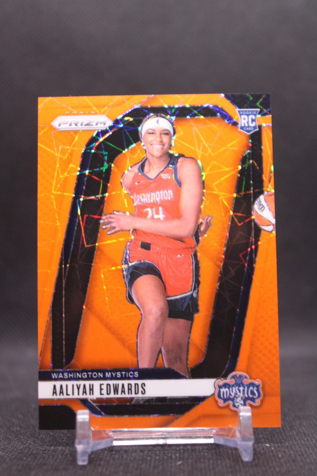 Aaliyah Edwards #142 2024 Panini Prizm WNBA Orange Velocity Prizms RC