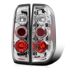 Chrome Housing Clear Lens Tail Lights Chrome Housing Clear Lens Tail Lights