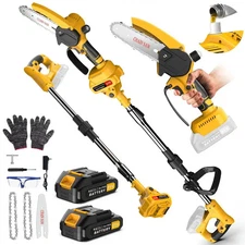 2 in 1 Cordless Pole Hand-held Extendable Saw Mini Chain Saw for Tree Trimming