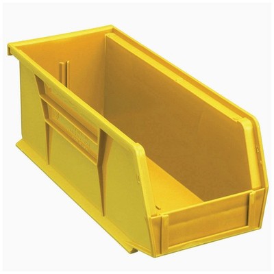Plastic Storage Bin 4-1/8 x 10-7/8 x 4 Yellow Lot of 12