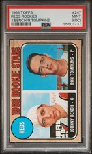 1968 Topps Reds Rookies #247 J. Bench R. Tompkins PSA 9 Oc
