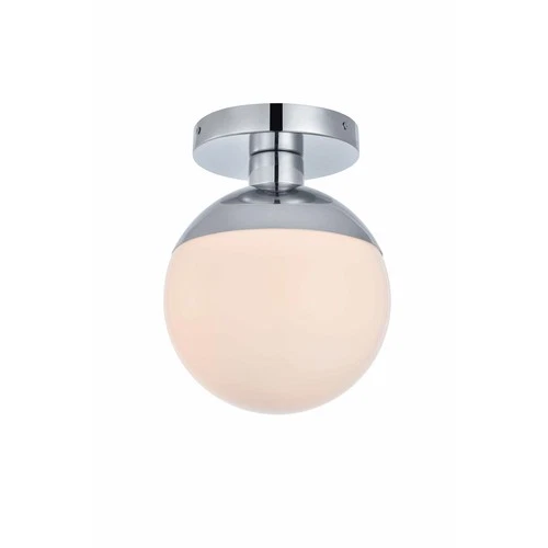 Elegant Lighting LD6050 Eclipse 8"W Semi-flush Globe Ceiling - Chrome - Picture 12 of 12