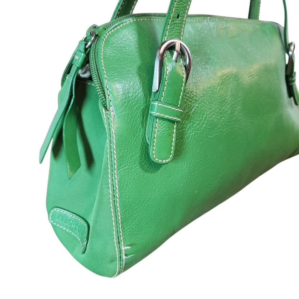 Bolso de Hombro Vintage Franco Sarto Y2K Cuero Verde Baguette Cartera Hebilla Foto 3 de 4