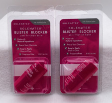 2 x Solemates Anti Friction Balm Blister Blocker Clear Stick .15 oz each