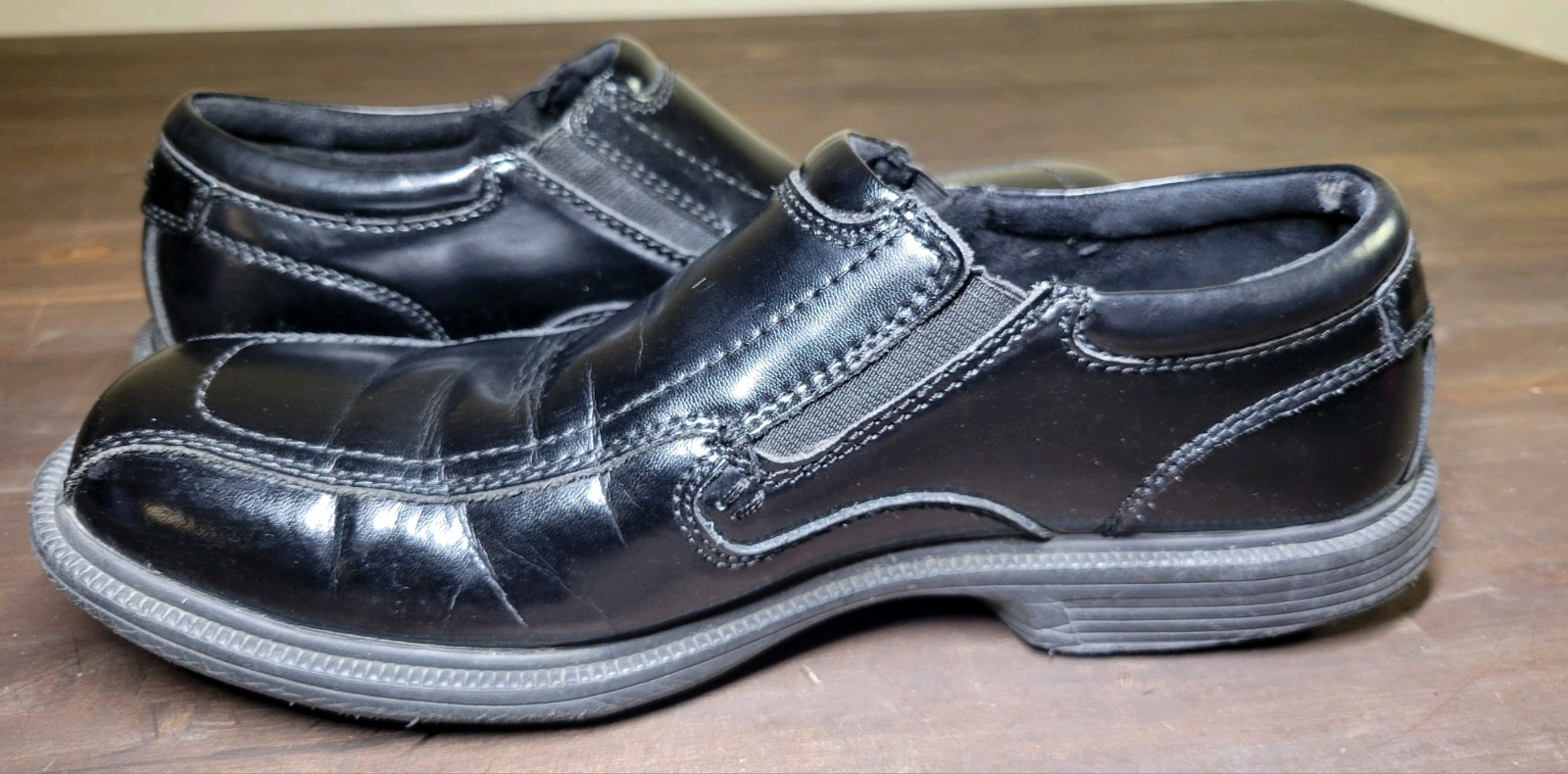 SAOLA Scarpe eleganti slip on NUNN BUSH Kore da uomo 8 M in pelle nera #84357 001