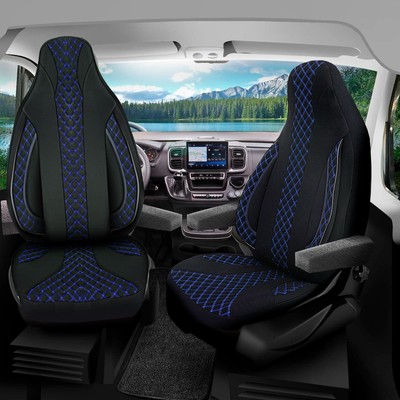 Pilot Wohnmobil Sitzbezüge passend für Thunder Mountain 2 (Schwarz-Blau)