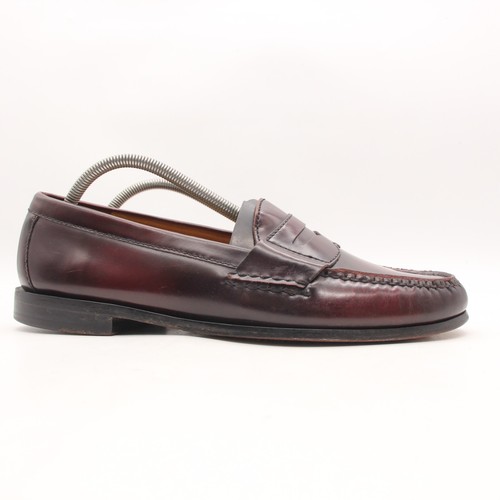 Cole Hann Herren Größe 10 D Burgunderrot Leder Kneifen Penny Halbriemen Halbschuhe C03504