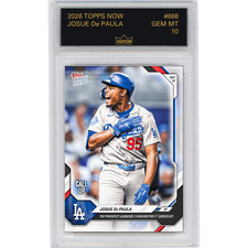 Graded 2026 Topps Now Josue De Paula #668 Rookie RC Baseball Card HOFSM 10