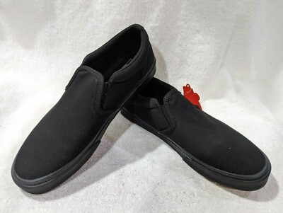 Vans Men's Asher Black Canvas Slip On Skate Shoes - Assorted Sizes NWB
