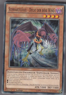 YU-GI-OH Schwarzflügel Decay der Böse Wind Common SHVI-DE017