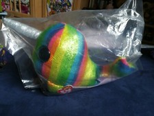 Ty Glubschi Narwal 24cm mit Schild und Ovp