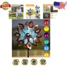 Rustproof 74-Inch Solar Led Wind Spinner - Perfect for Garden Ambiance