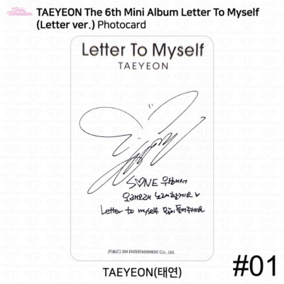 Taeyeon 6th Mini Album Letter To Myself Official Photocard KPOP K