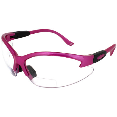 Birdz Flamingo Bifocal Women's Safety Glasses Hot Pink Frame + 2.5 Clear Lenses
