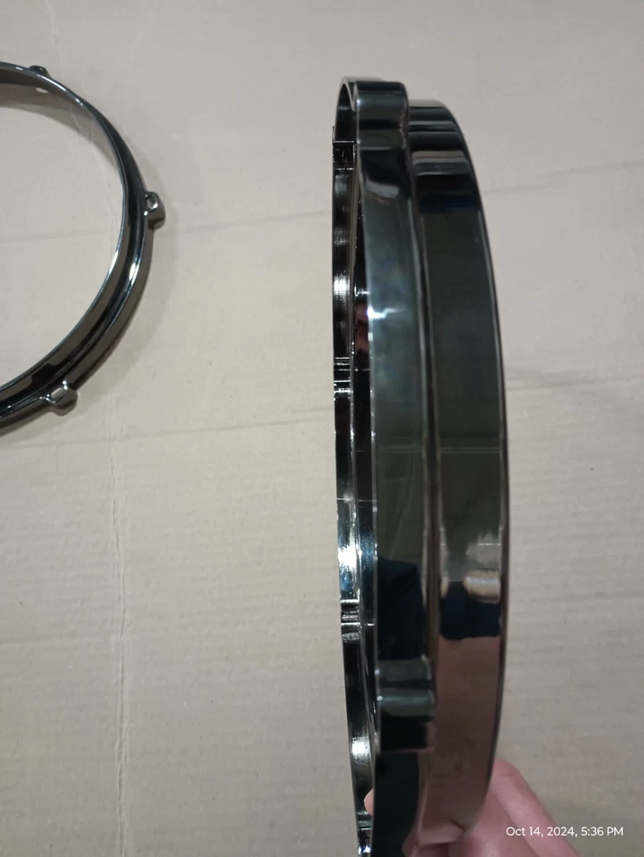 Diecast Drum Hoops Black Nickel 10 Inch 6 Lug - Image 2 of 4