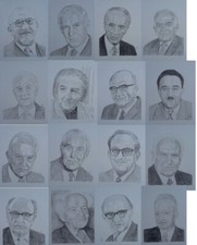 Haim Topol 16 pc. Rabin Peres Netanyahu Begin Golda Shamir Ben-Gurion חיים טופול