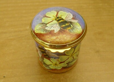 Moorcroft Emaille Primel & Hummel Box - Marie Graves - 1 3/4'' (4,5 cm)