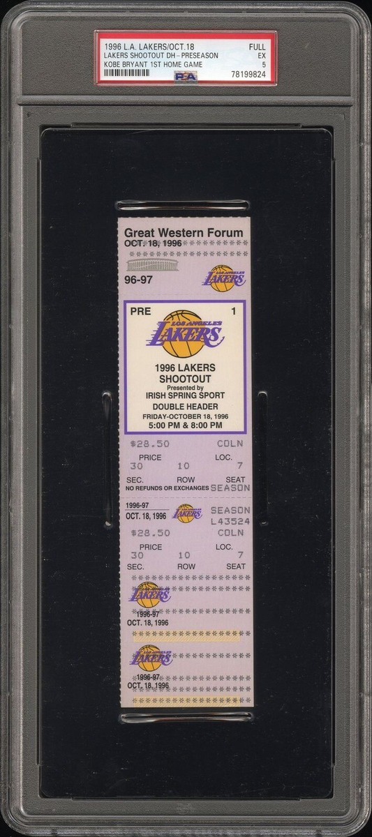 1996 KOBE BRYANT 1ST HOME GAME & L.A. DEBUT ROOKIE YEAR FULL