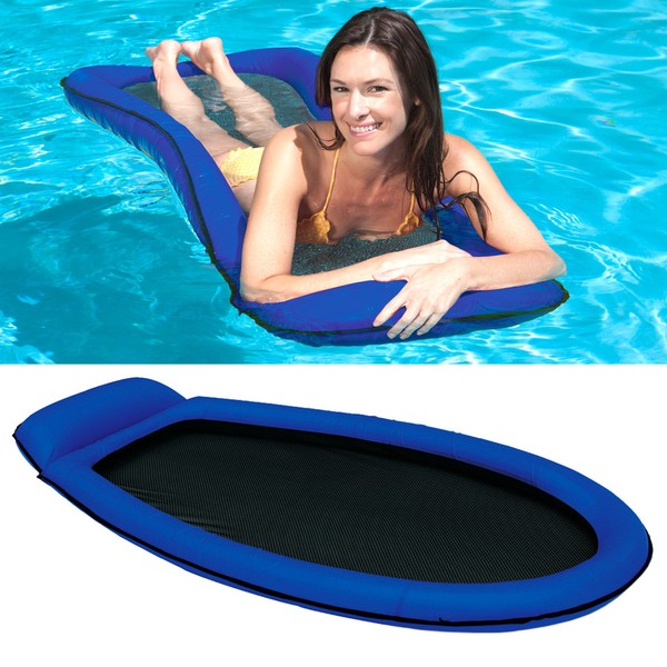 Intex Mesh Lounge Blau 178X94 Wasserliege Luftmatratze Ring Mit Netzeinsatz-image