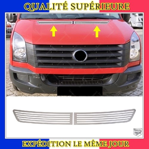 Recambo Lot De 4 Baguettes De Calandre En Acier Inoxydable Chromé Pour