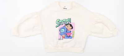 Marks and Spencer Mädchenpullover elfenbeinfarbene Nähte, 4-5 Jahre