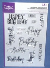Happy Birthday Clear Photopolymer Stamps Birthday Theme by Crafters Companion
