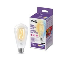 WiZ Connected 60W ST19 Tunable White Filament LED Smart Light Bulbs - Connect...