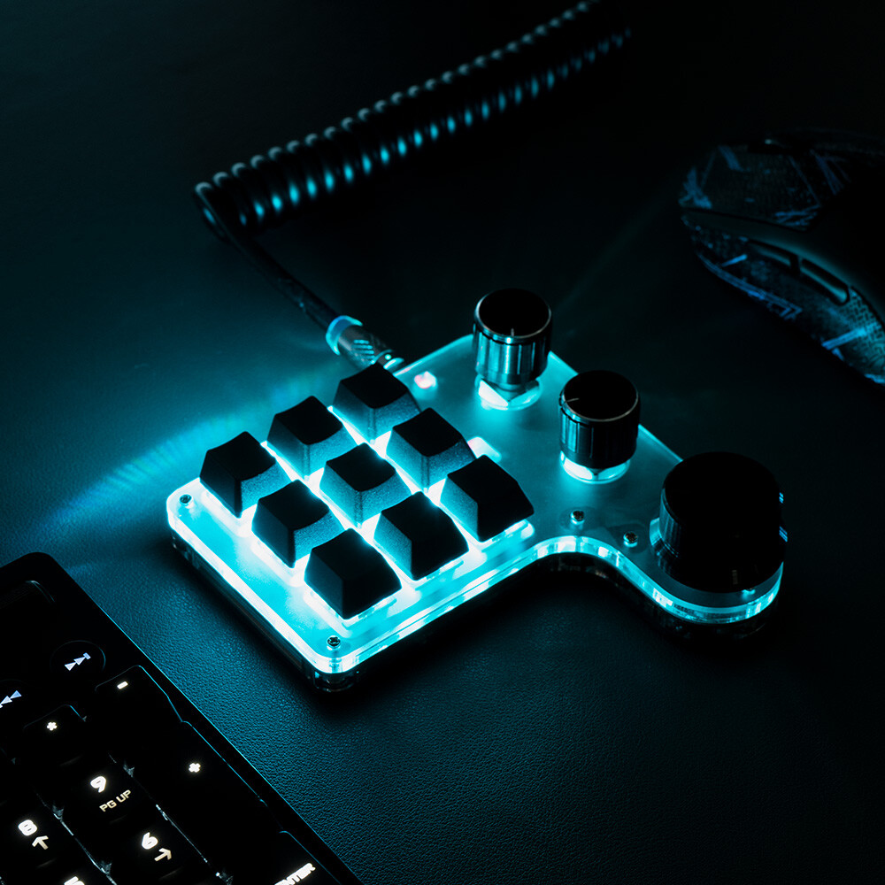 Universal Mechanical Keyboard Clip with 3 Knobs and 9 Multifunctional Keys