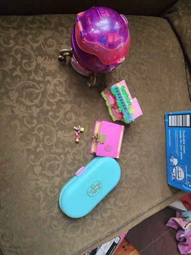 Polly Pocket Jewel Magic Ball libro isola glitter babysitter asilo timbro - Foto 7 di 10