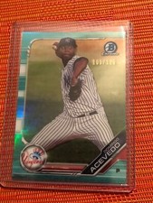 2019 Bowman Chrome Prospects Aqua Shimmer Refractor/125 #BCP-34 Domingo Acevedo